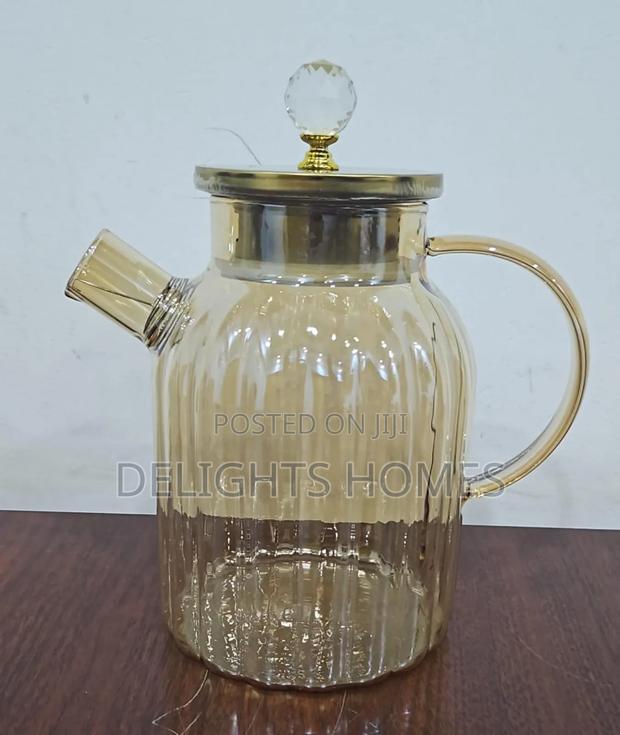 Chapin 1800ml Golden Glass Pitcher Tea Pot. _Pa