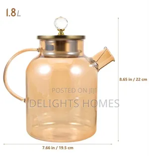 Chapin 1800ml Golden Glass Pitcher Tea Pot. _Pa