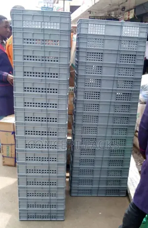 Grey Grocery Half Crates.