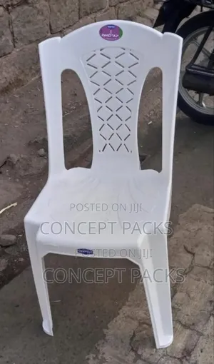White Plastic Kenpoly Armless Chairs for Events.