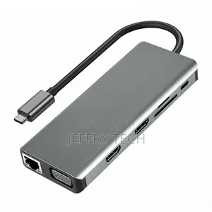 12 in 1 Docking Station Type C to Dual Hdmi-Compatible RJ45