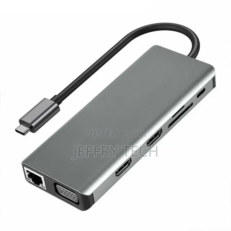 12 in 1 Docking Station Type C to Dual Hdmi-Compatible RJ45
