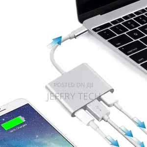 FUNXUN Converter USB/Type-c/HDMI 3 in 1 HDMI//Laptop/ OTG