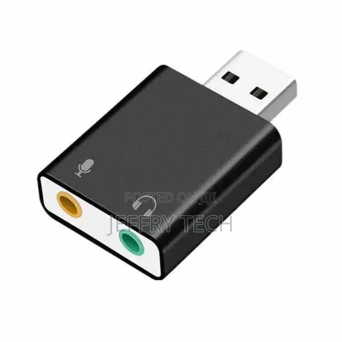 External USB Sound Card Adapter USB to 3.5mm for Laptop PC