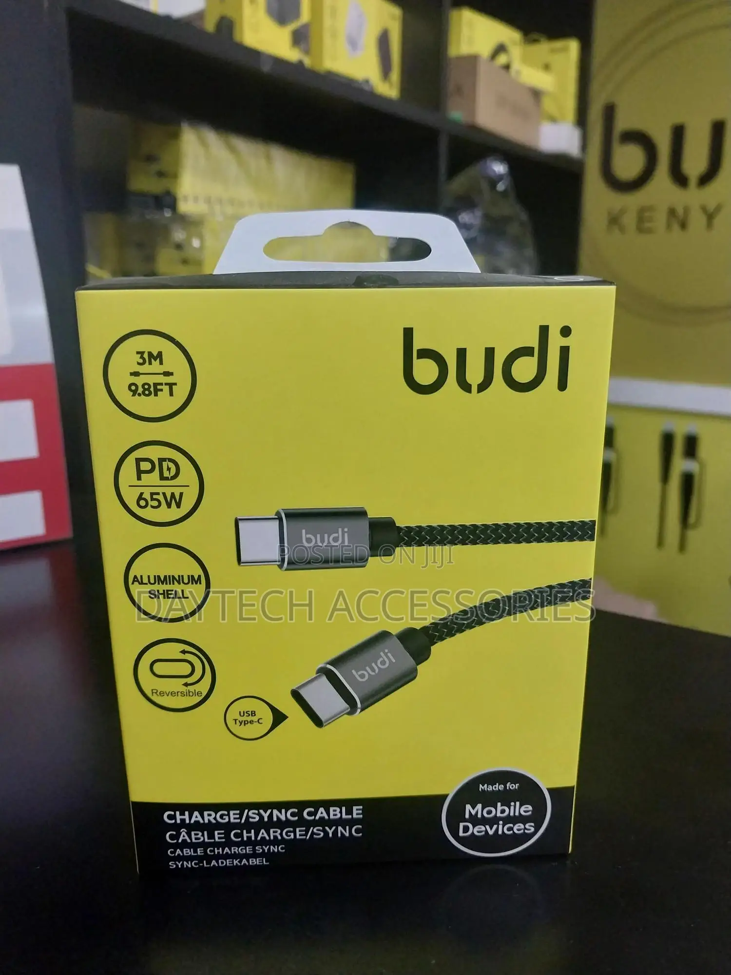 Budi Usb C 65w Pd Fast Charging Aluminium Shell 3m