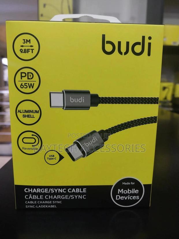 Budi Usb C 65w Pd Fast Charging Aluminium Shell 3m