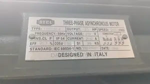Electric Motor 20hp - High Speed