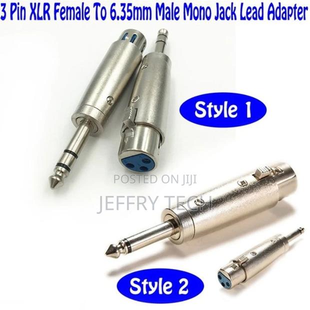 High Quality 1pc 3-Pin XLR Female to 14 6.35mm Stereo Male