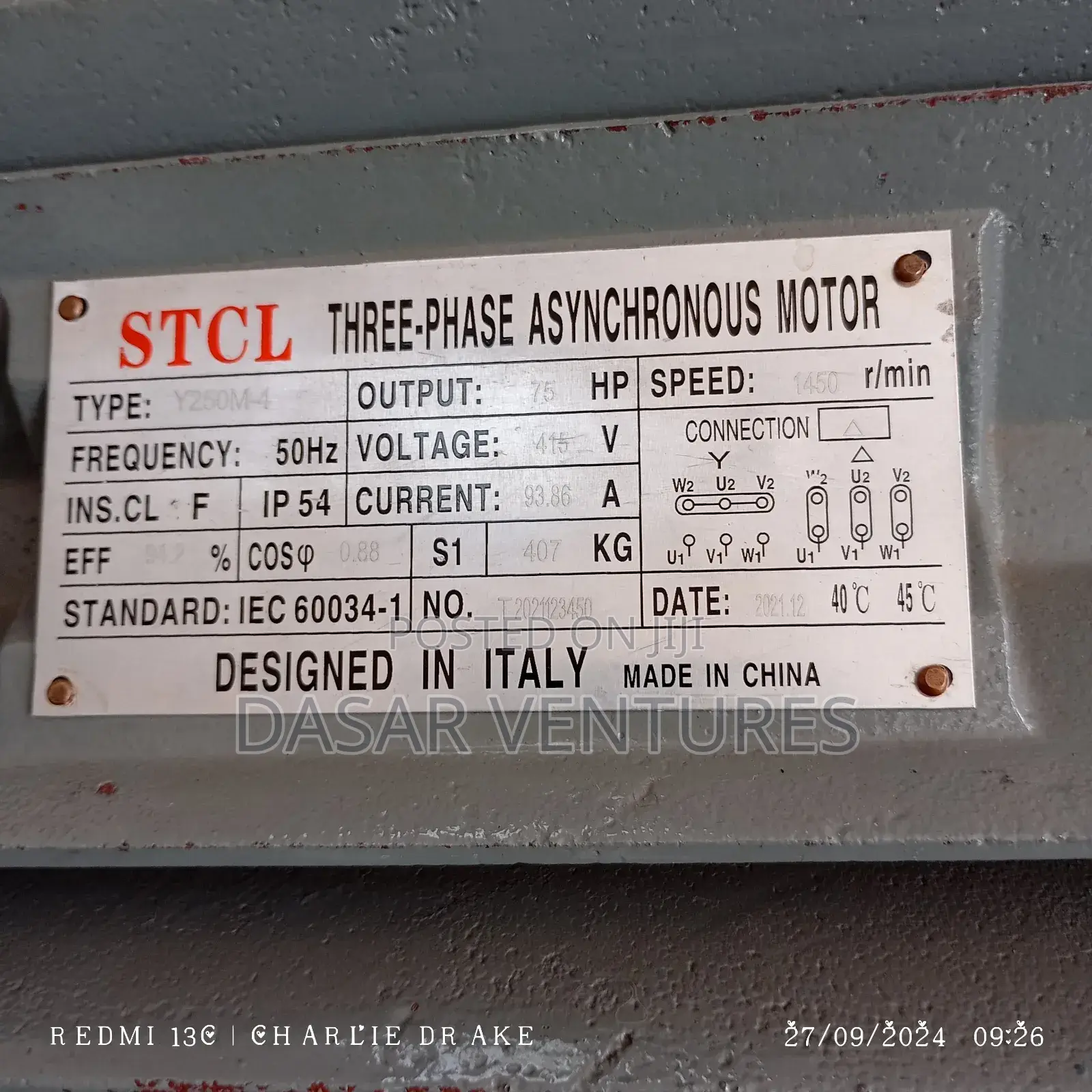 Electric Motor 75hp STCL Brand Low Speed
