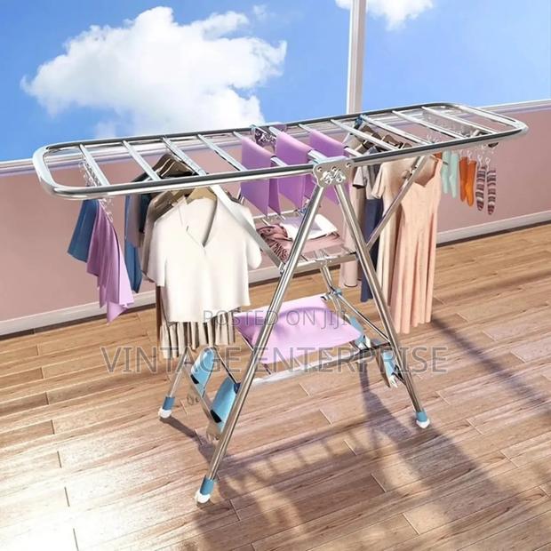 Movable Foldable/Portable Laundry Drying Rack. - thumbnail 2