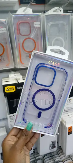Blue Magsafe Clear Transparent Silicone Case for Apple