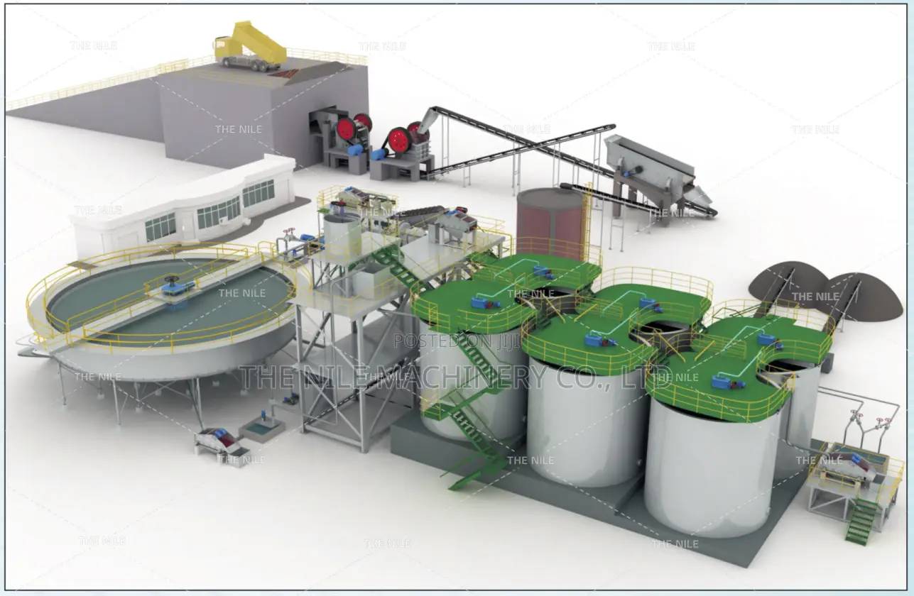 Gold Rock Tailing CIL Leaching Plant With Agitation Tank