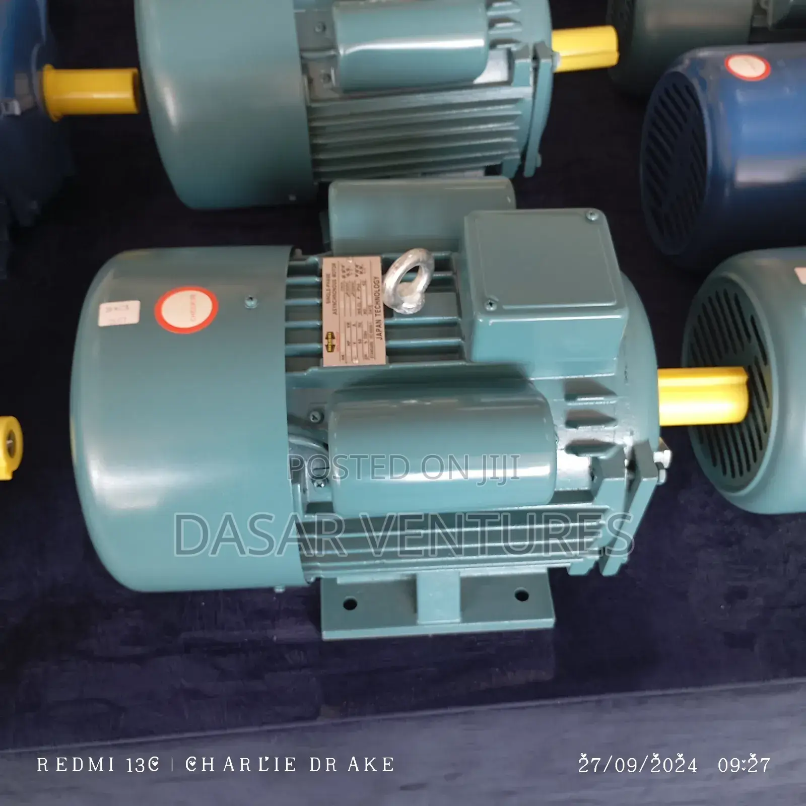 7.5hp Motor ,High Speed , Single Phase, Hisaki Japan