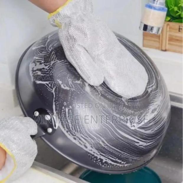 Waterproof Lining Multi-Use Steel Wire Dishwashing Gloves - thumbnail 2