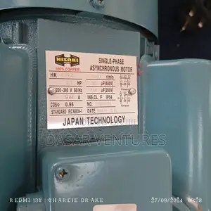 2hp Motor, Single Phase, Low Speed, Hisaki Japan