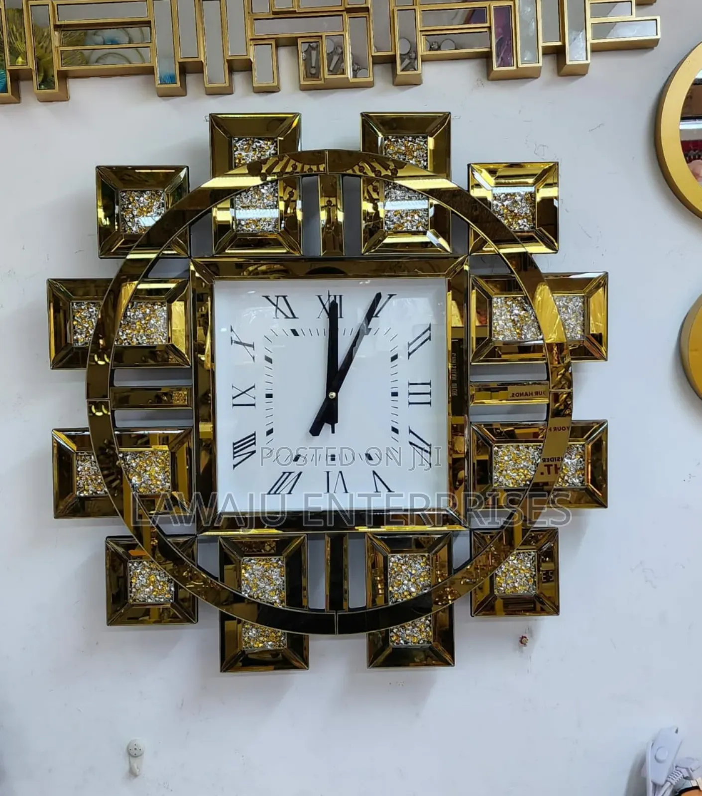 Silver Decorative Wall Clock
