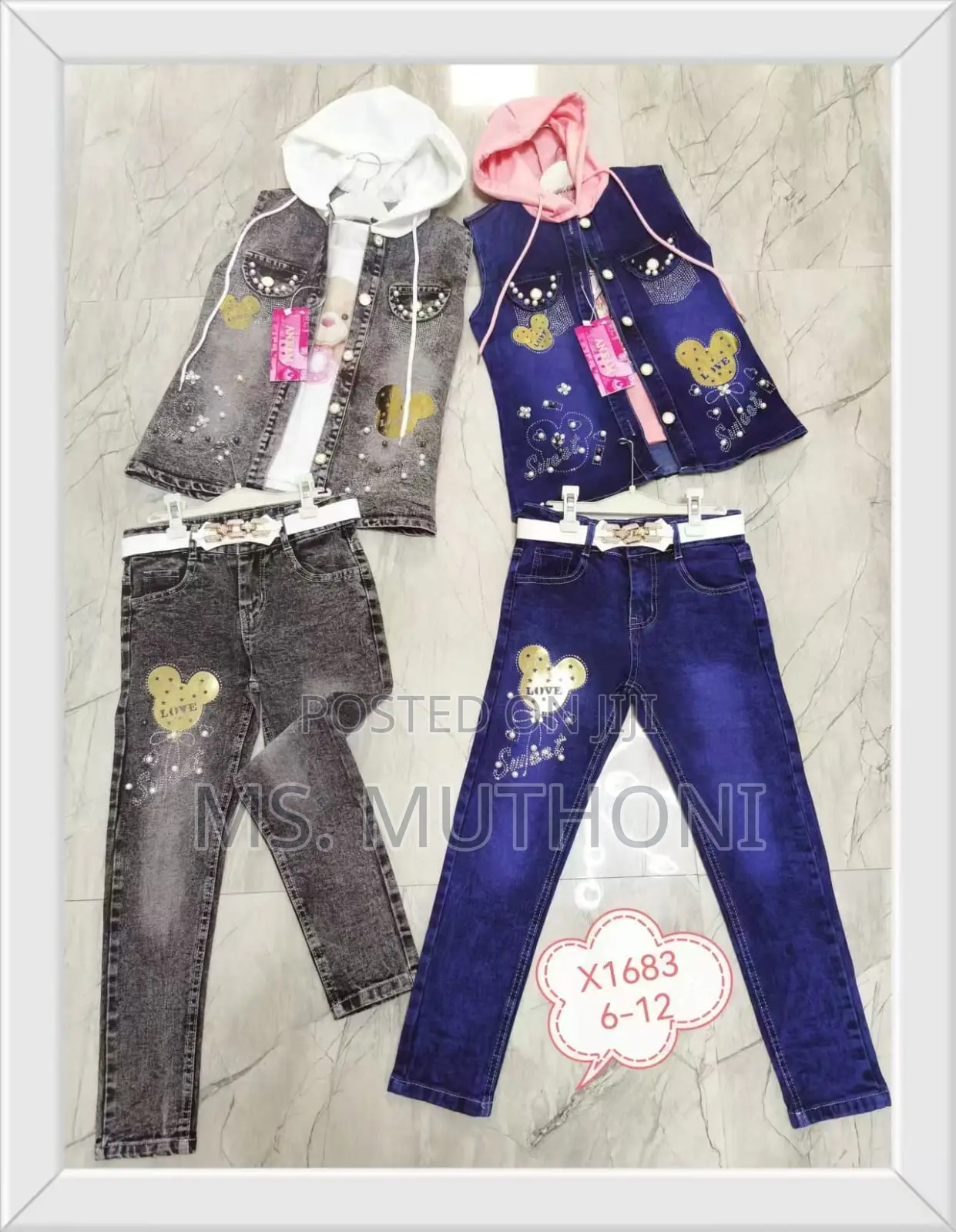 Girls Jeans Set 4-12 Yrs