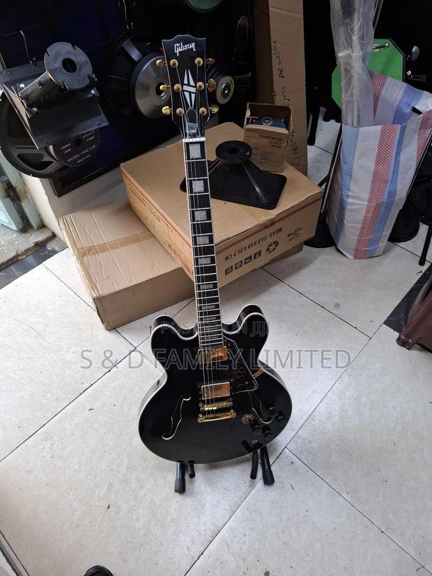 Black Gibson ES-335 Guitar - main view