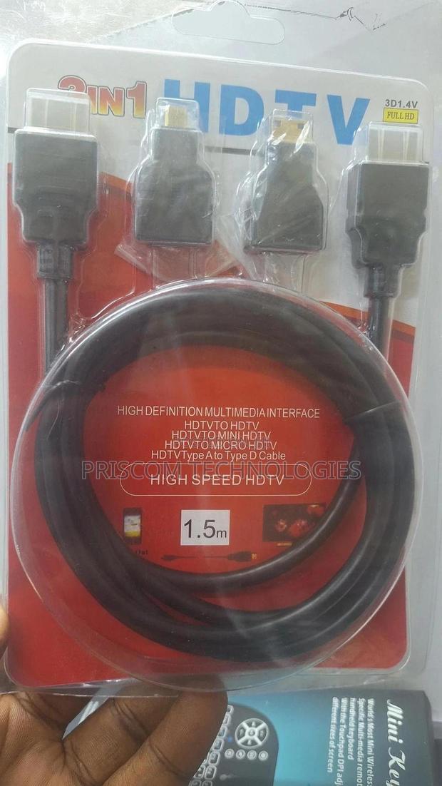 3 In 1 HDMI To Micro Mini HDMI Cable And Adapter Set - thumbnail 3