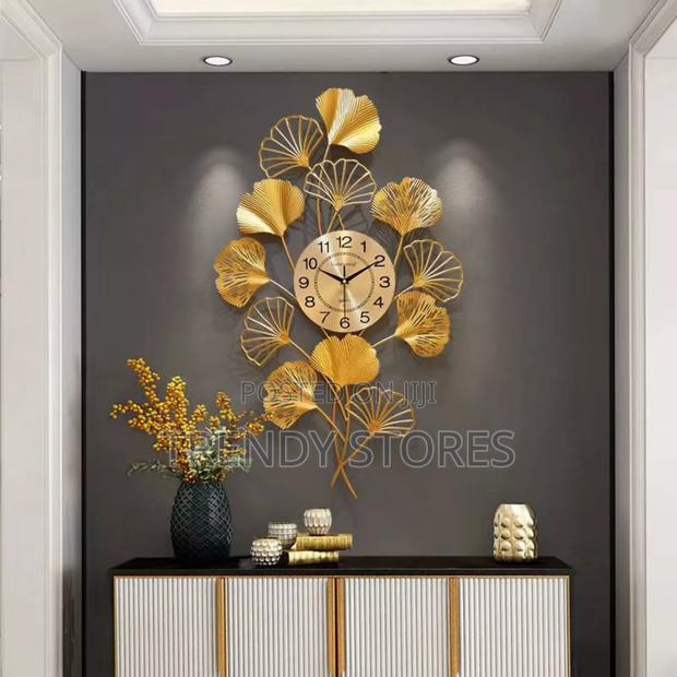 Wrought Iron Leaf Wall Clock - main view