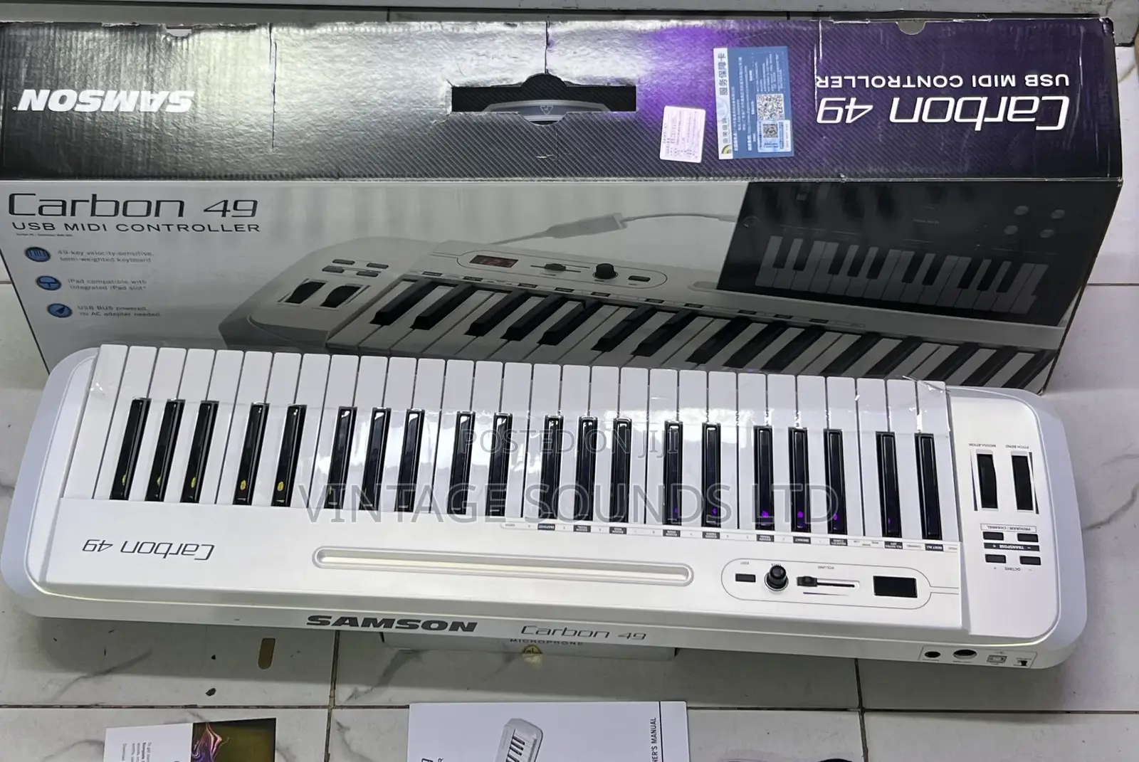 Samson Carbon 49 USB MIDI Controller ( White Black )