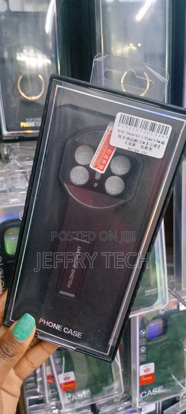 Black Leather Case for Huawei Mate X3/Mate X5, Shockproof - main view