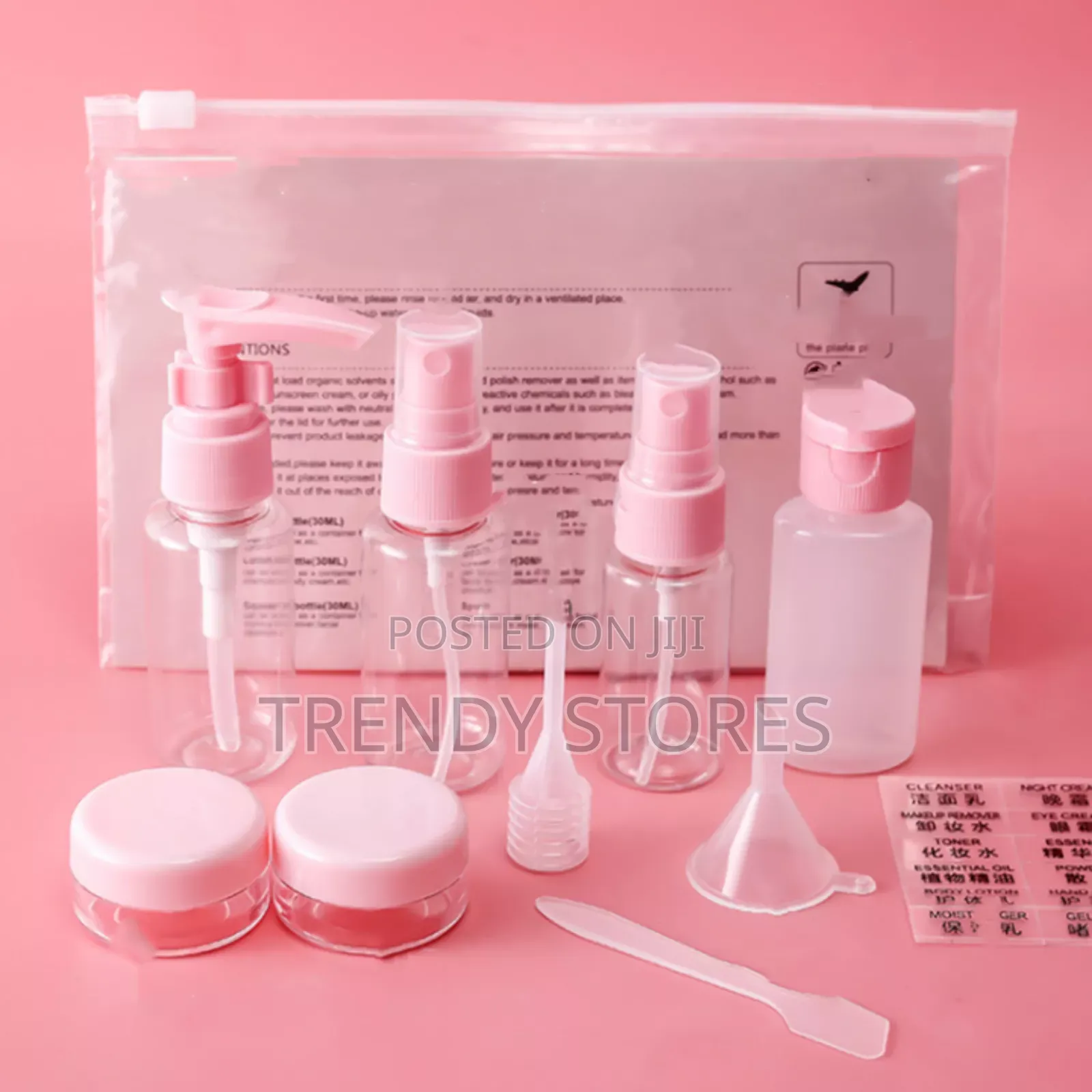 10pc Pink Cosmetic Storage Set