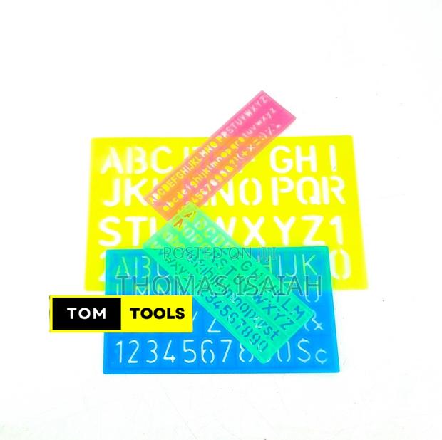 4pcs Numbers and Letters Stencil Set - thumbnail 2