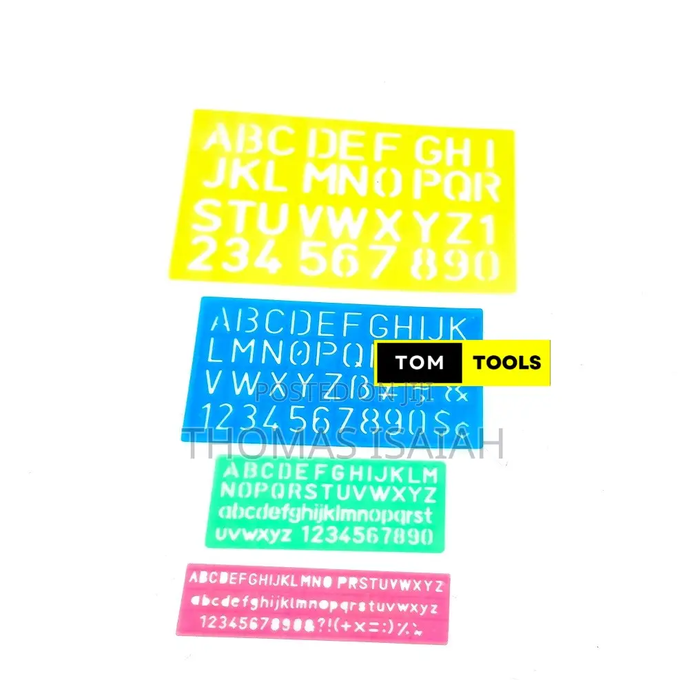 4pcs Numbers and Letters Stencil Set