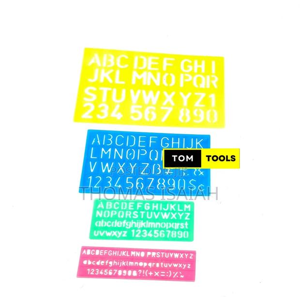4pcs Numbers and Letters Stencil Set - thumbnail 3