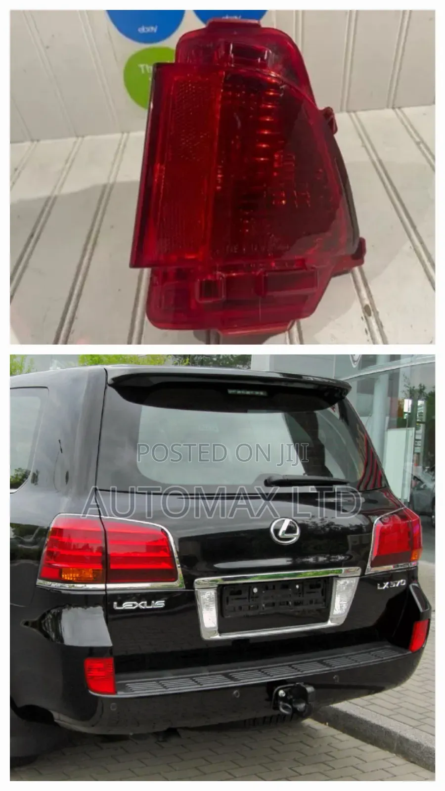 Lexus LX570, Yr2009+ Rear Bumper Reflectors