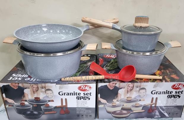 BMN 9pc Granite Cookware Set - main view