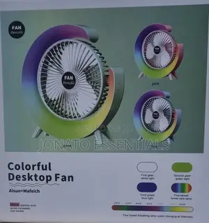 Rechargeable Portable Mini Fan With Led Night Light Table Desk