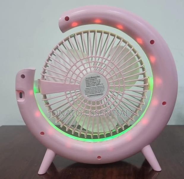 Rechargeable Portable Mini Fan With Led Night Light Table Desk - thumbnail 6