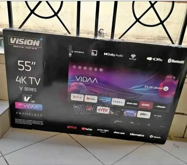 New Model Frameless Vision 55 Inch Smart Tv v-6 - thumbnail 2