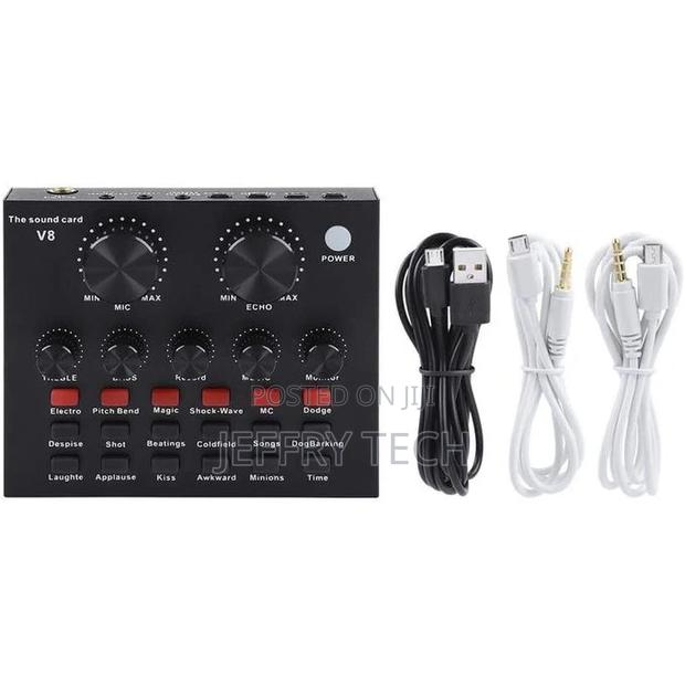 V8-live Sound Card, USB External V8 Karaoke Recording Mobile