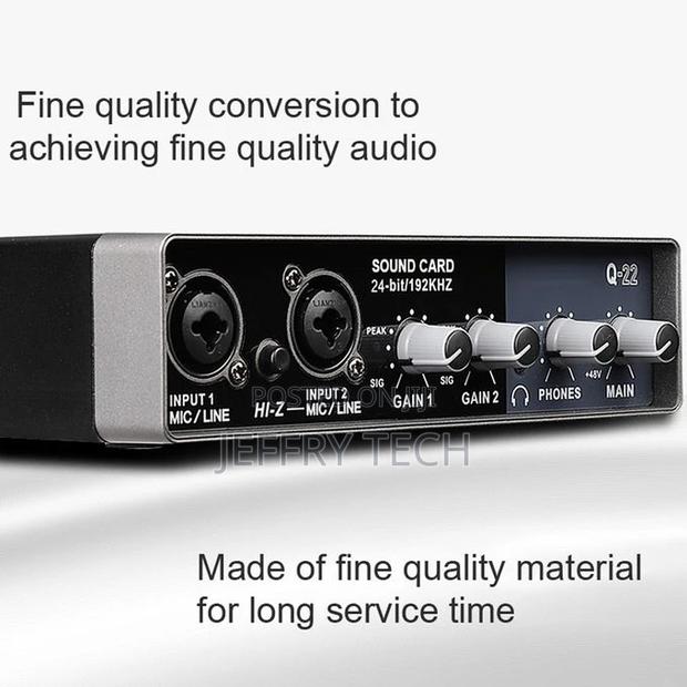 Portable Audio Interface USB Sound Card Mic Preamplifier - main view