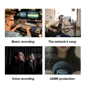Portable Audio Interface USB Sound Card Mic Preamplifier