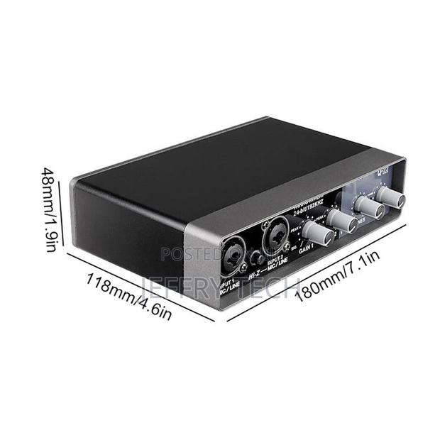 Portable Audio Interface USB Sound Card Mic Preamplifier - thumbnail 6