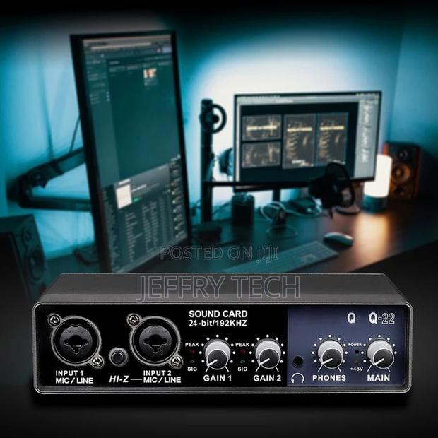 Portable Audio Interface USB Sound Card Mic Preamplifier - thumbnail 7