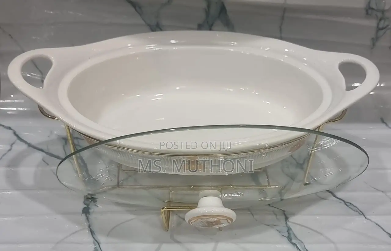 Elegant 2litre Ceramic Casserole Chaffing Dish + Ceramic