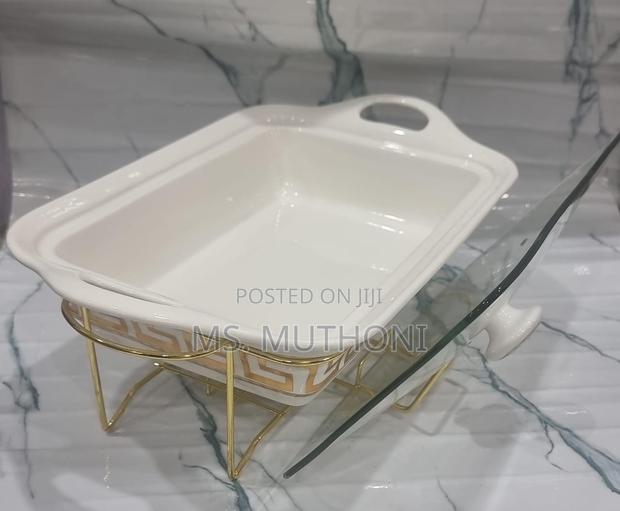 Elegant 2litre Ceramic Casserole Chaffing Dish + Ceramic - thumbnail 6