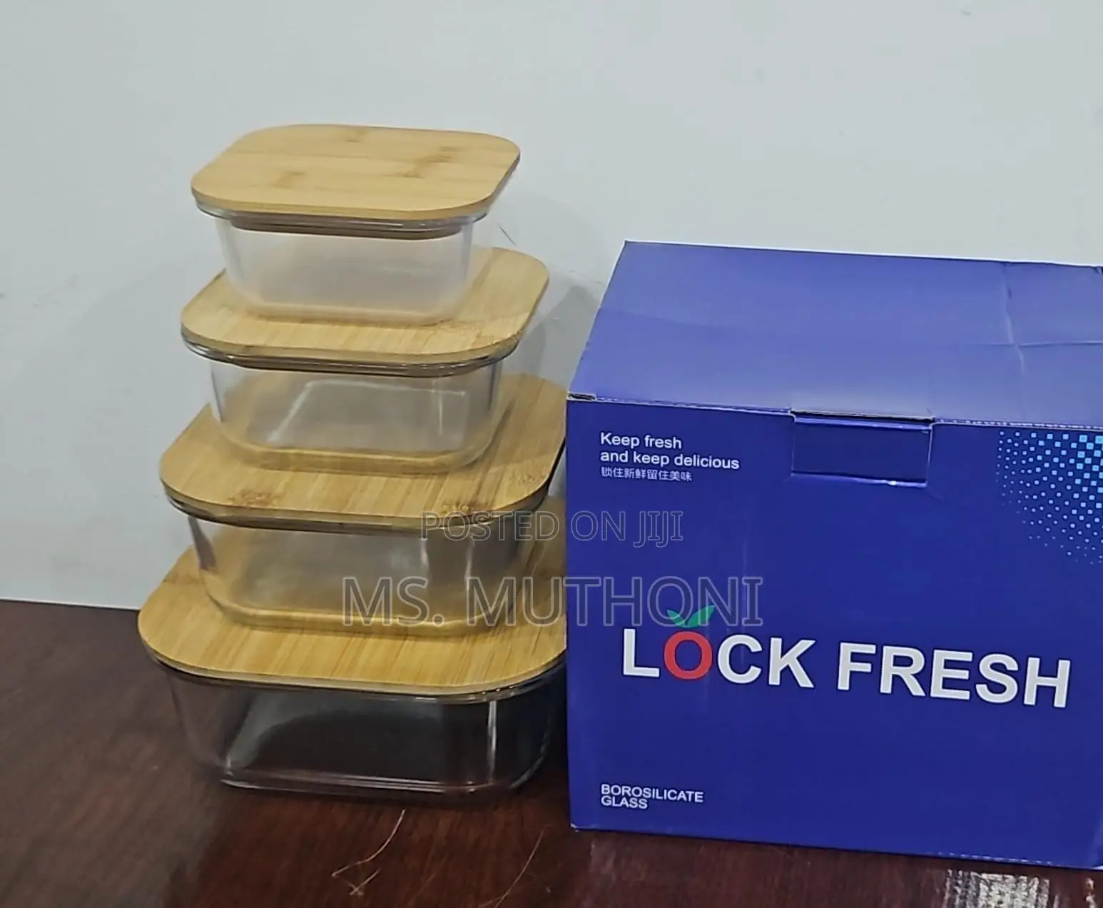 4in1 Lock Fresh Heavy Glass Food Storage Containers