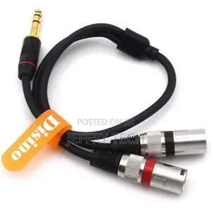 1/4 TRS to Dual XLR Male Y-Splitter Stereo Breakout Cable 1/