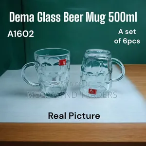 6pc Beer Glass Mug 500ml.