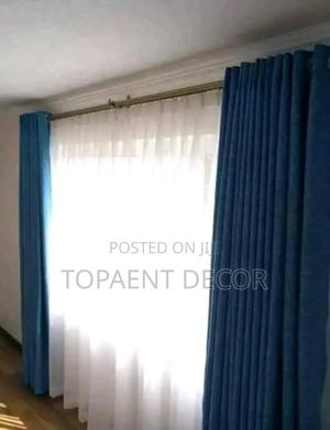 Blue Gunia Curtains and White Sheers - thumbnail 2