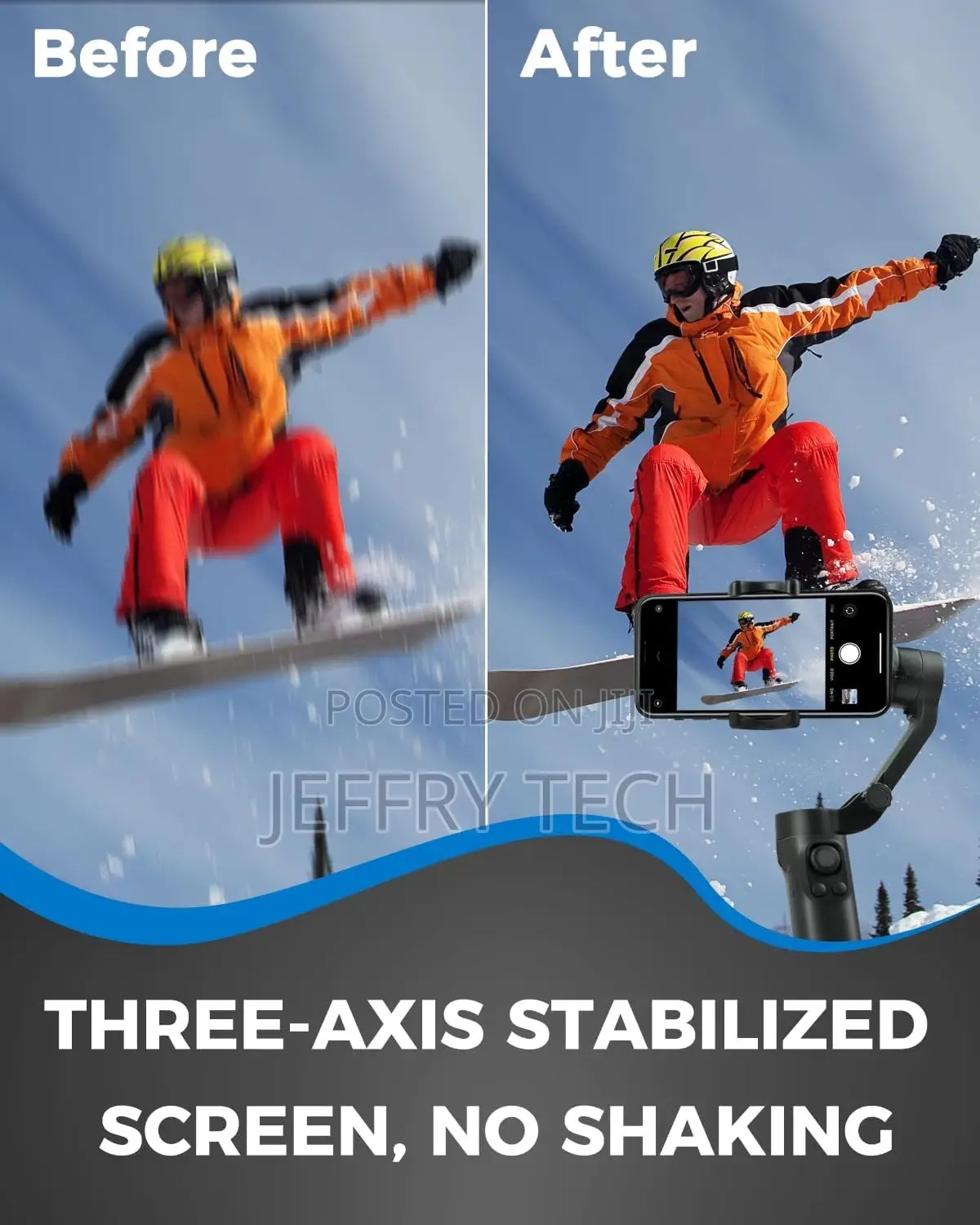Gimbal Stabilizer for Smartphone, 3-Axis Phone Gimbal for An
