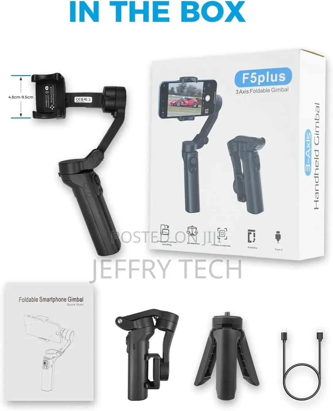 Gimbal Stabilizer for Smartphone, 3-Axis Phone Gimbal for An