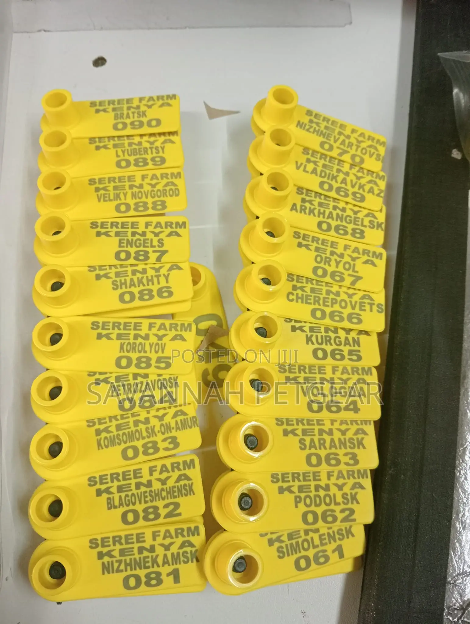Laser-Customized Tip Tags Livestock Ear Tags - Yellow