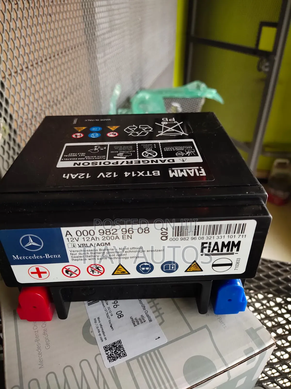 A0009829608 Mercedes E W212 S W222 Auxiliary Battery